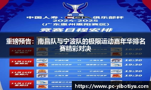 重磅预告：南昌队与宁波队的极限运动嘉年华排名赛精彩对决